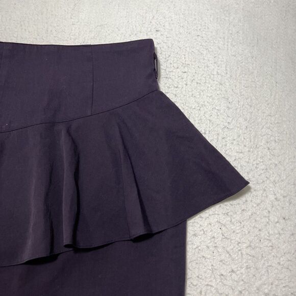 Vivianne Italy Women's 36 Wool Blend Straight/Pencil Flared Career Skirt Purple - Picture 3 of 11